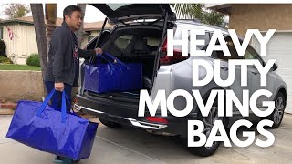 HomeHacks Moving Bags Heavy Duty with Strong Zippers and Handles