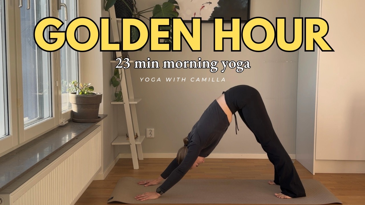 Golden Hour #37 - short morning vinyasa yoga class (23 min) 🌄