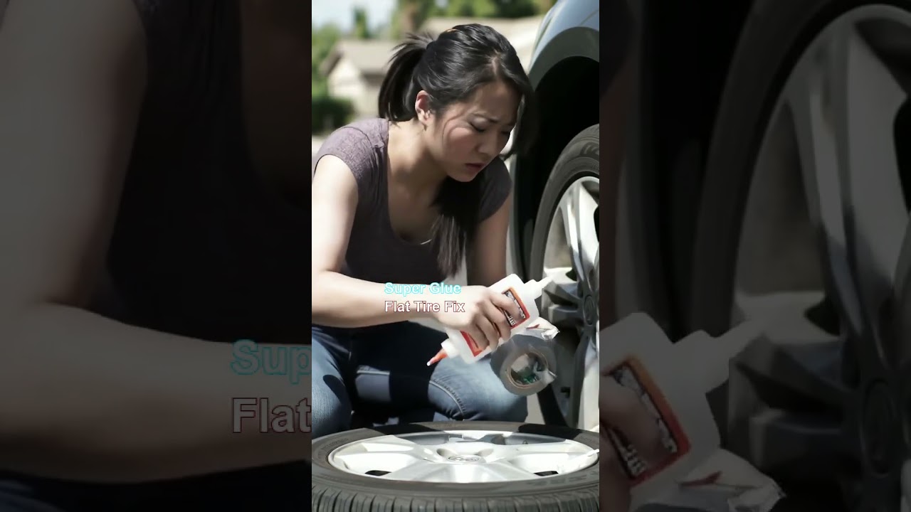 Super Glue Flat Tire Fix