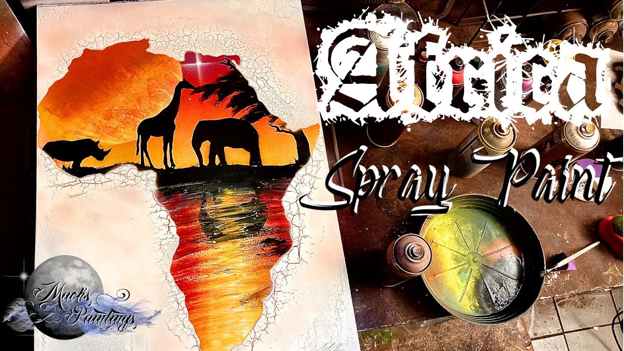 AFRICA -Spray Painting by MACK'S PAINTINGS