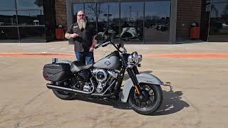2026 Harley-Davidson FLHC Heritage Softail Solo Dark Billiard Gray Cast Wheels