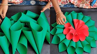 Beautiful Paper Flower Wall hanging | Easy Paper Craft For Home Decor | Paper wall Hanging | DIY