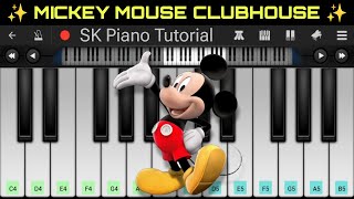 Mickey Mouse Clubhouse - Main Theme | 𝗣𝗘𝗥𝗙𝗘𝗖𝗧 𝗣𝗜𝗔𝗡𝗢 𝗧𝗨𝗧𝗢𝗥𝗜𝗔𝗟 𝗯𝘆 𝗦𝗞 Resimi
