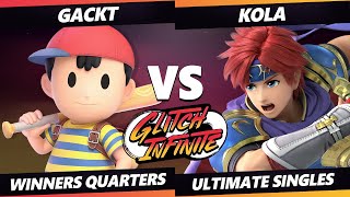 Glitch Infinite Winners Quarters - Gackt (Ness) Vs. Kola (Roy) - SSBU Ultimate Tournament