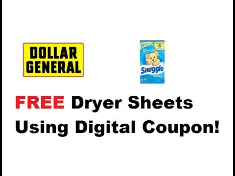 FREE Dryer Sheets With Digital Coupon l Dollar General
