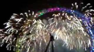 London Eye NYE 2009 Countdown and fireworks