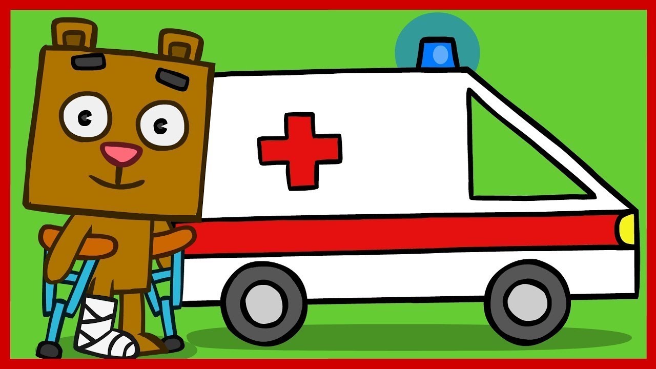 How to draw Ambulance Car. Draw with Steve. Teaching Cartoon how to draw  and paint. - YouTube