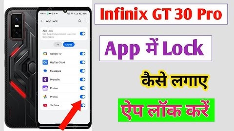 Infinix gt 30 pro 5g app lock kaise lagaye/how to app lock setting in infinix gt 30 pro