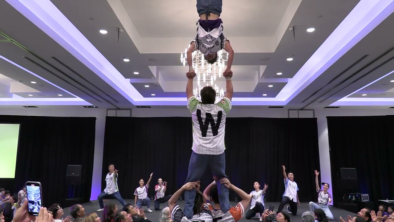 Acrobatics at the Taiwan Visions of the Future presentation in Orlando, Florida 14 September 2025.