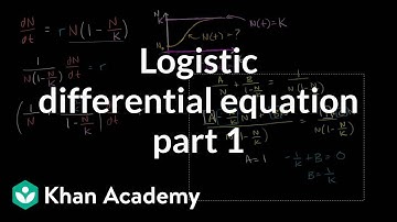 Solving the logistic differential equation part 1 | Khan Academy