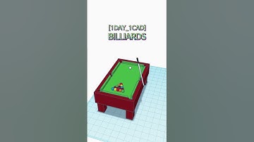 [1DAY_1CAD] BILLIARDS #shorts #tinkercad #project