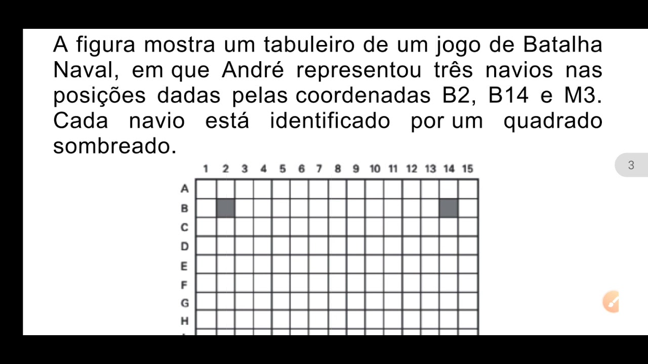A Figura Abaixo Mostra Um Tabuleiro De Batalha Naval - RETOEDU