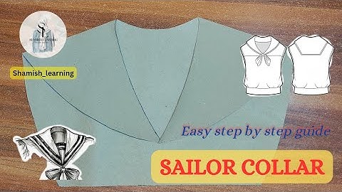 How to draft Sailor Collar Pattern Step by Step Guide | Pattern Making