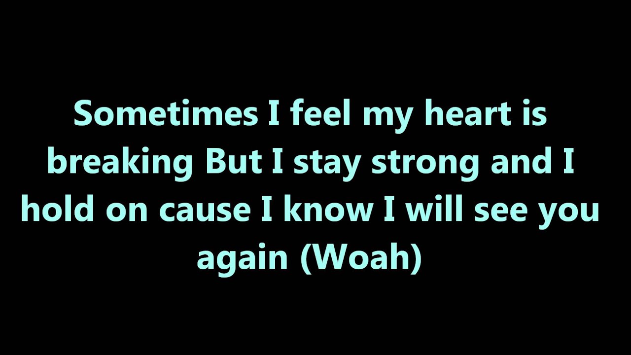 Carrie Underwood - See You Again Lyrics