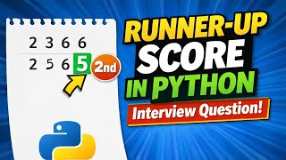 Celebrity Python Interview Question | Find Runner-Up Score in List (HackerRank Solution) Net Worth