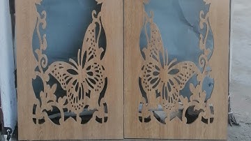 Butterfly Mirror Frame Cutting by cnc wood router machine Satisfying amd relaxing video