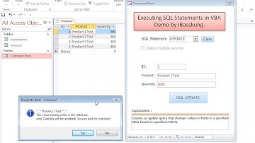 How to INSERT UPDATE and DELETE Records From a Table (Executing SQL Statements in VBA) Part 4/5