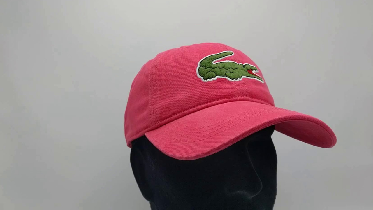pink lacoste hat