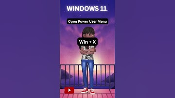 How to Open Power User Menu in Windows 11 #Windows11 #Shortcuts #Productivity #TechTips