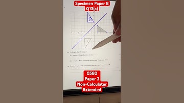 0580/02B/SP/25 | Q13(a) | Cambridge IGCSE Math extended Specimen Paper 2 #mathshorts #extendedmath
