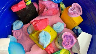 Asmr | Bucket of dyed & reformed gym chalk | Satisfying crunchy and powdery | ??? | satisfying