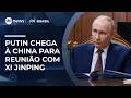 Putin desembarca na China para reunião com Xi Jinping, 4 dias após visita da Trump | #SBTBrasil