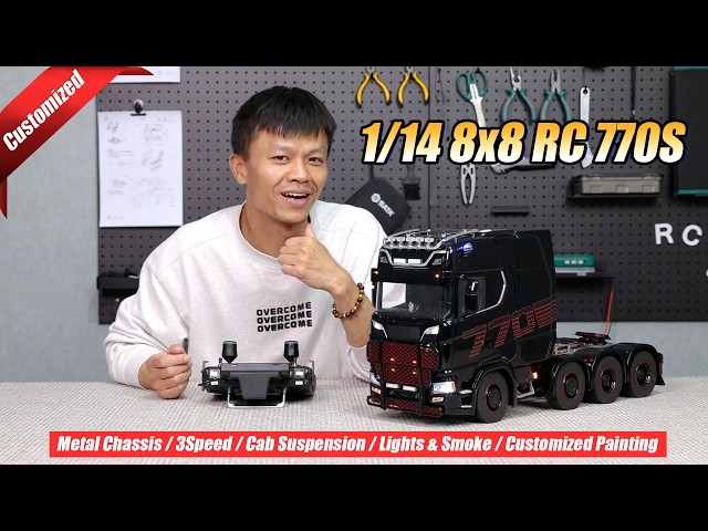 The custom 1/14 8X8 770S RC Tractor Truck is FINALLY here! 🎉#rc