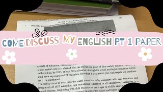 Come discuss my English PT 1 paper with me | CBSE 10th grader