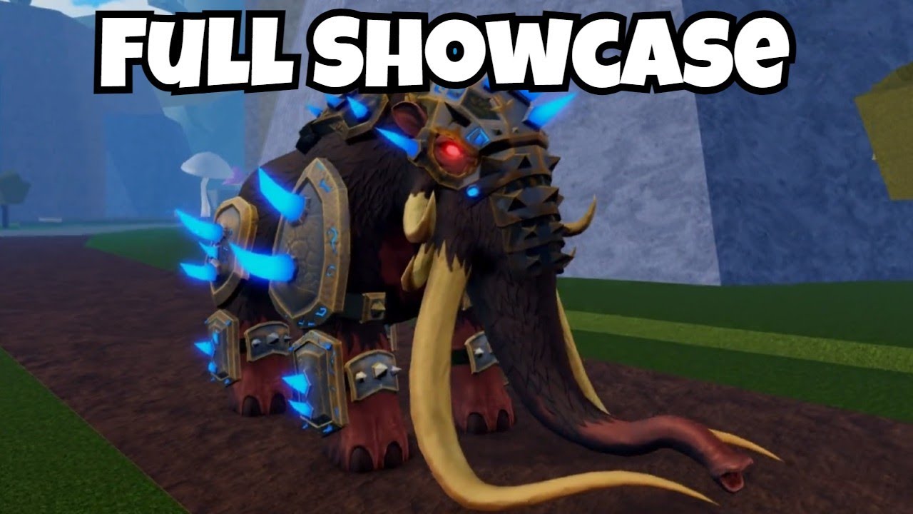 NOVA FRUTA MAMMOTH MYTHICAL SHOWCASE DA ATUALIZAÇÃO BLOX FRUIT