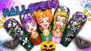 Hocus Pocus nail art tutorial.