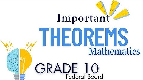 Important Theorems Class 10th Maths 2025 Federal Board | 10th class important theorems