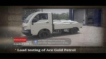 Tata Ace Gold Diesel Load Testing | 30 sacks of cement, 1500KG