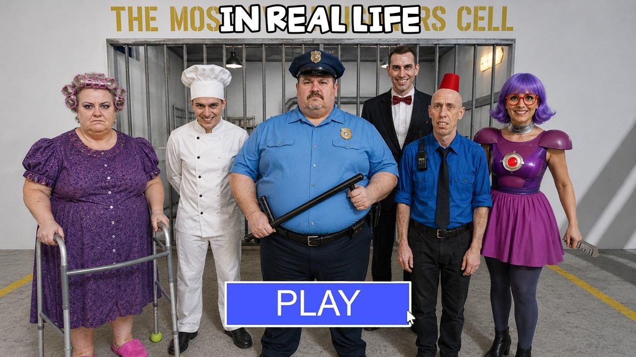 All Morphs In Real Life Barry's Prison Run Obby: Papa Pizza, Grumpy Gran, Ani-Tron, Mr Funny Roblox