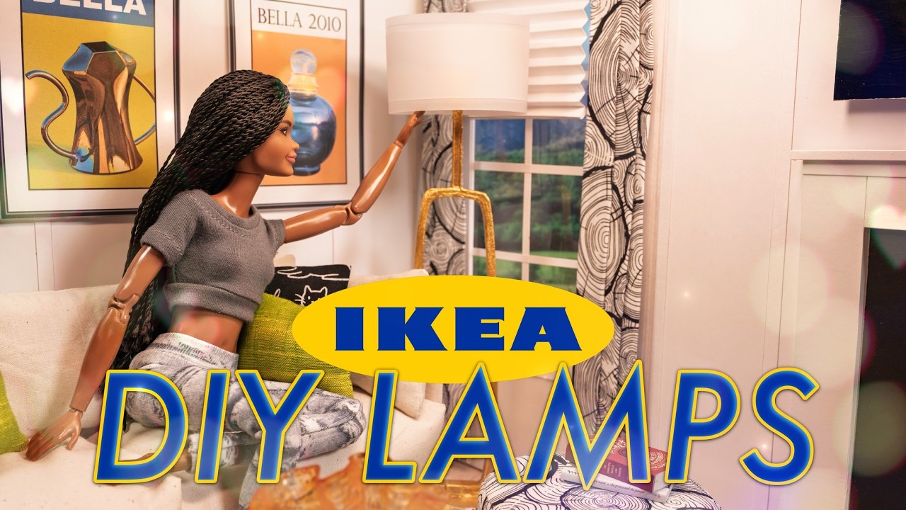 How To Make IKEA Inspired Lamps with Tea Lights | Dollhouse Crafts for Barbie