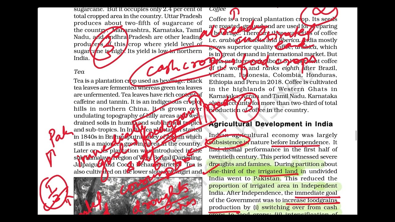 Agricultural Development in India| Ch- Land Resources and Agriculture | Class 12 Agriculture 