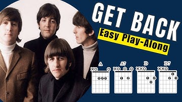 Get Back Play Along With Chords Lyrics & Timing - 4 Chord Song!