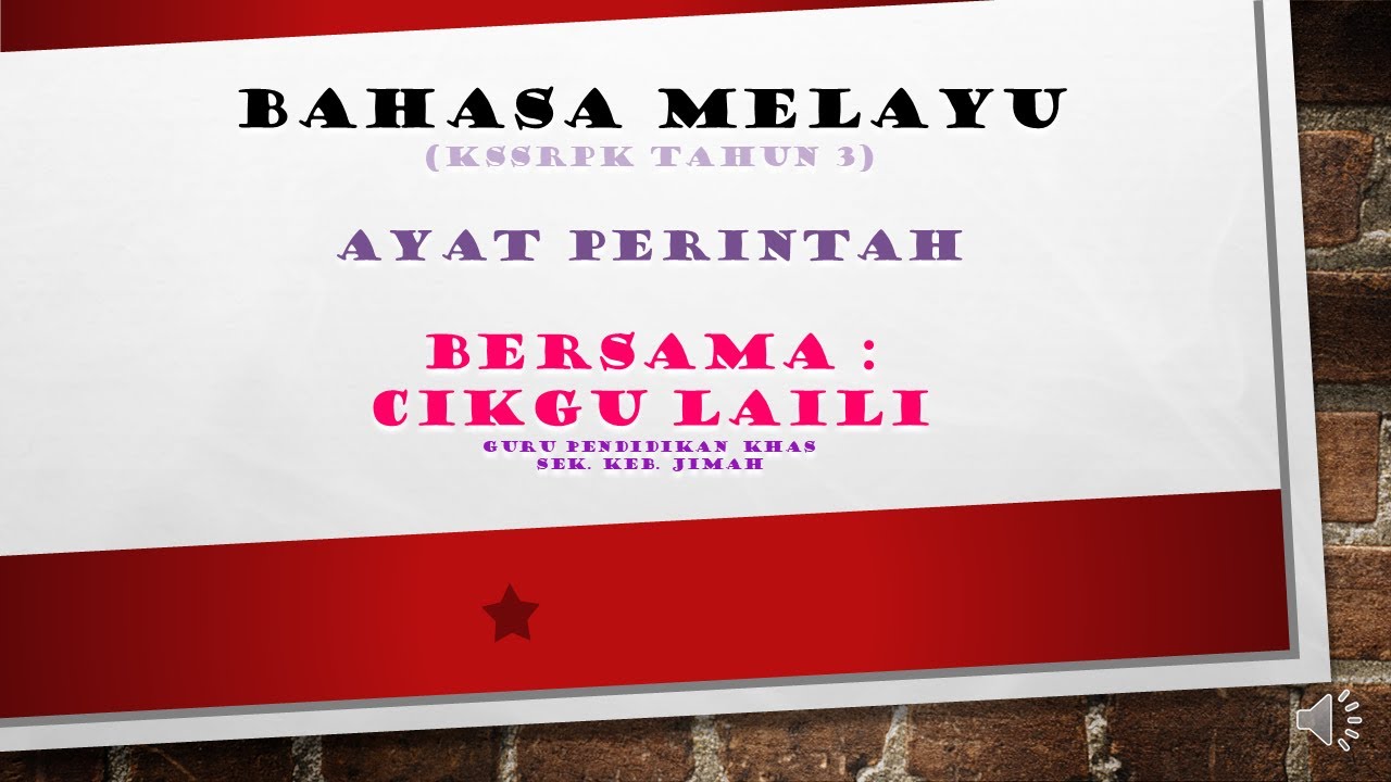 Ayat Perintah Tahun 3 / Bahasa Melayu Tatabahasa Ayat Perintah : Ayat