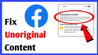 How To Fix Unoriginal Content On Facebook | Facebook Limited Originality Of Content