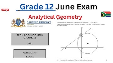Grade 12 analytical Geometry Past Paper Mathematics Paper 2