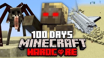 I survived 100 Days in a DESERTED WASTELAND in Minecraft and Here