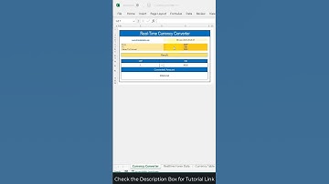 Develop Real-time Currency Converter Project in Excel #shorts