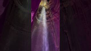 The TALLEST underground waterfall in the USA; Ruby Falls #travel #rubyfalls #underground #waterfall