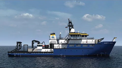 Laying of the Keel - R/V Gilbert R. Mason