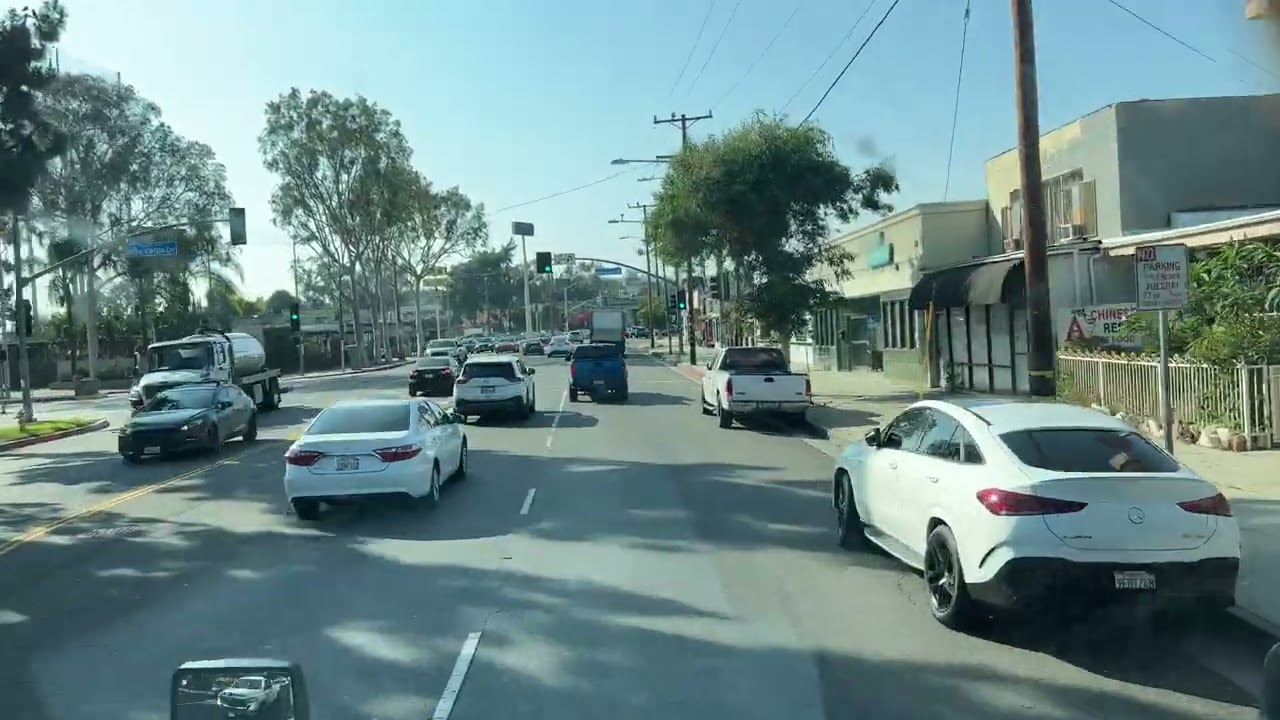 DRIVING through MONTEBELLO, CALIFORNIA