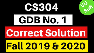 CS304 GDB Solution Fall 2019 & 2020 |VU Sufi|