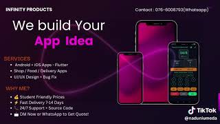 I Build Mobile Apps with Flutter | Android iOS Development Services in Sri Lanka | INFINITY PRODUCTS