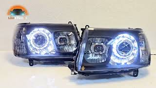 Toyota Land Cruiser 100 тюнинг комплект светодиодных фар. Максимальный свет Bi Led.