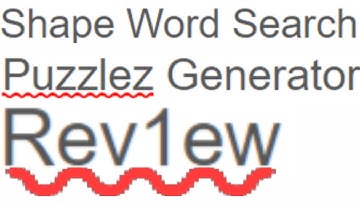 Shape Word Search Puzzles Generator Review