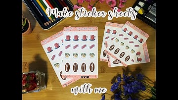 Make sticker sheets with me! (Procreate + Photoshop + Cricut)