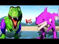 Pink King Shark vs Captain America T-REX, Spiderman Spinosaurus 🌍 JURASSIC WORLD EVOLUTION